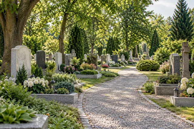 Csendes temetői sétány – illusztráció